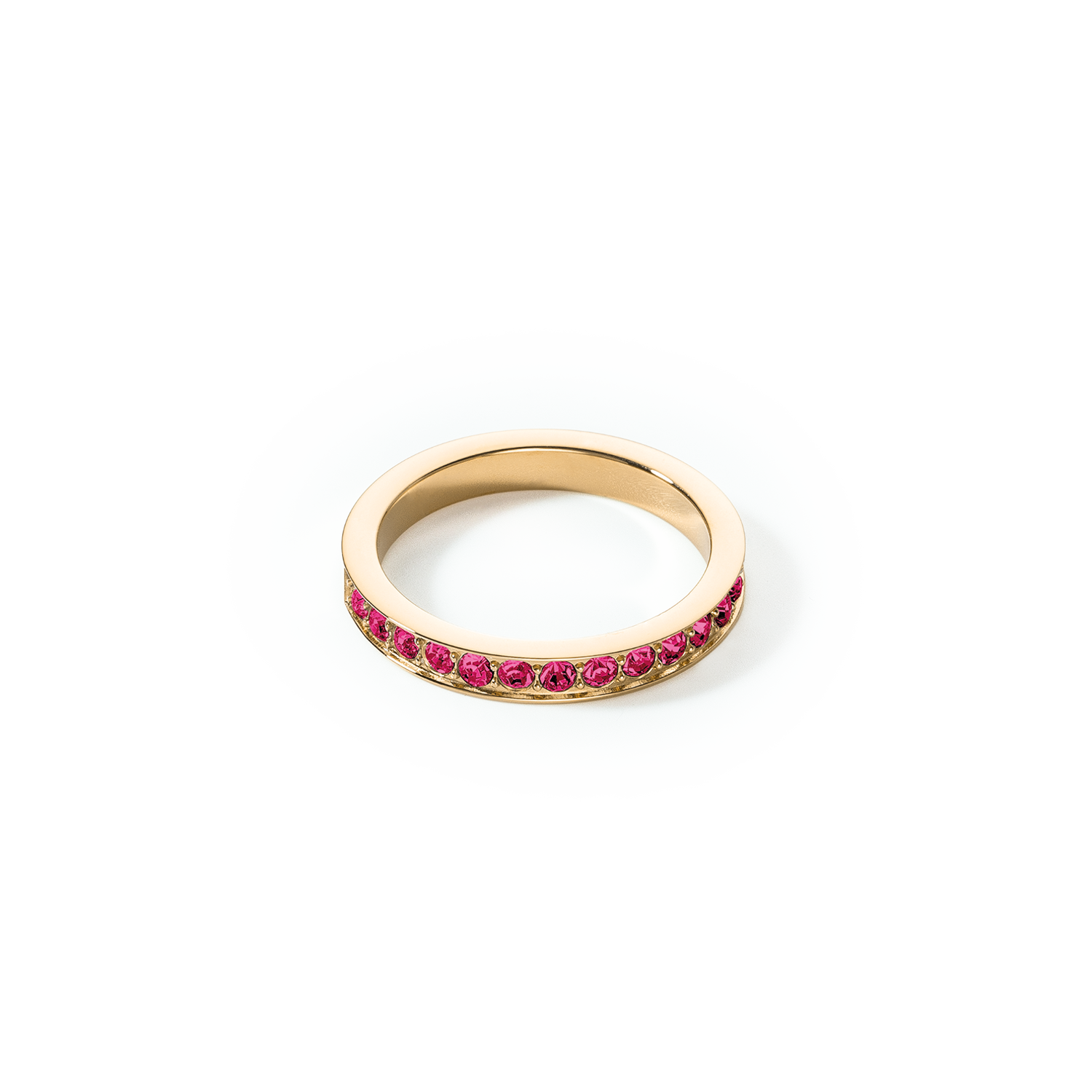 Ring Edelstahl & Kristalle Gold Pink