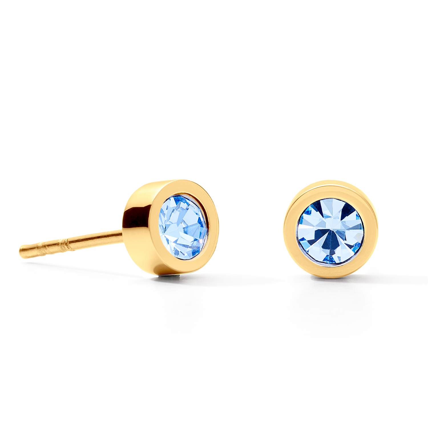 Ohrringe Sparkling Dot gold-hellblau