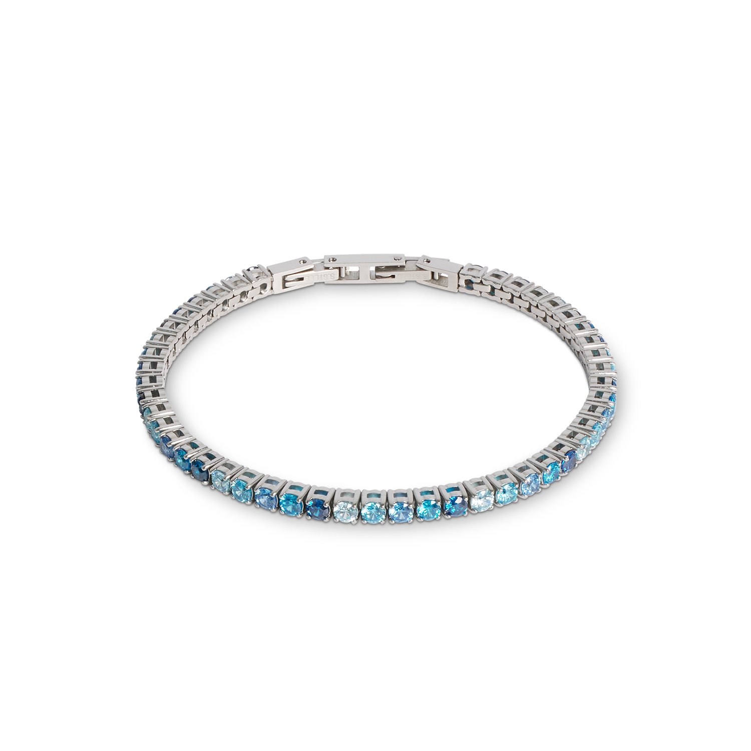 Tennisarmband silber-blau