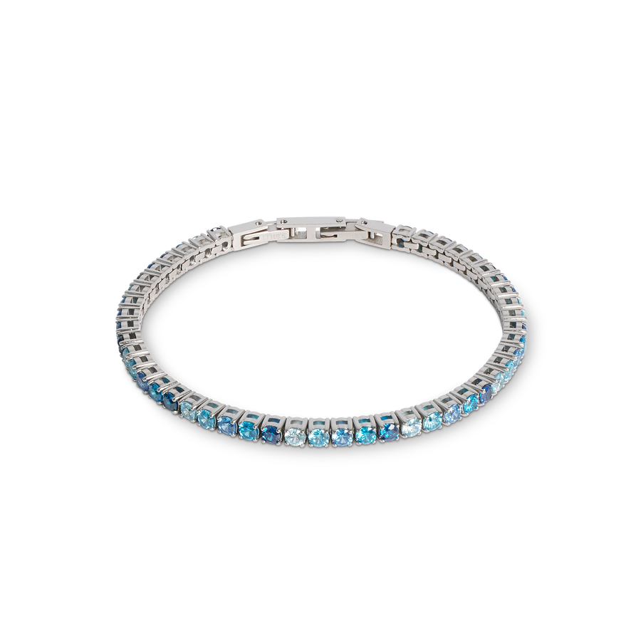 Tennisarmband silber-blau