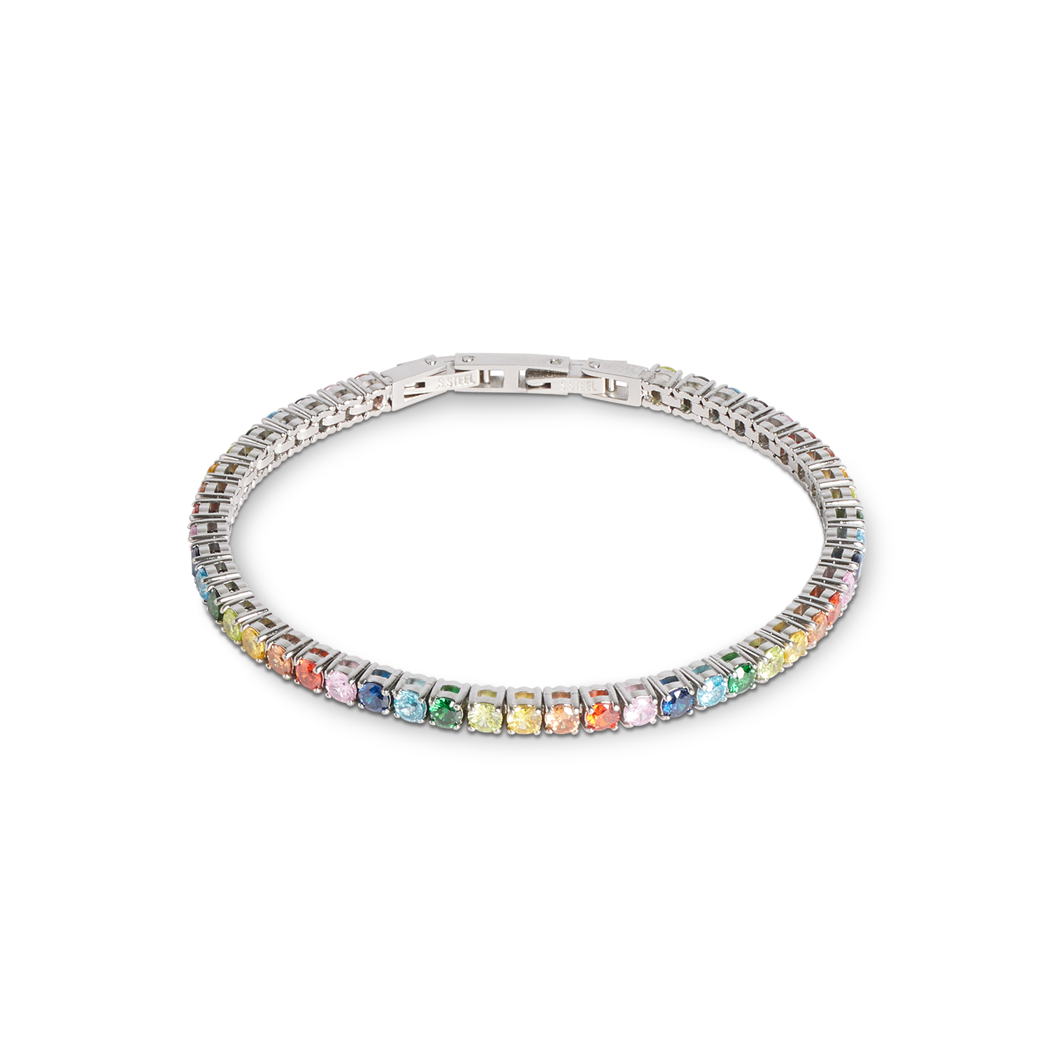 Tennisarmband silber-multicolor