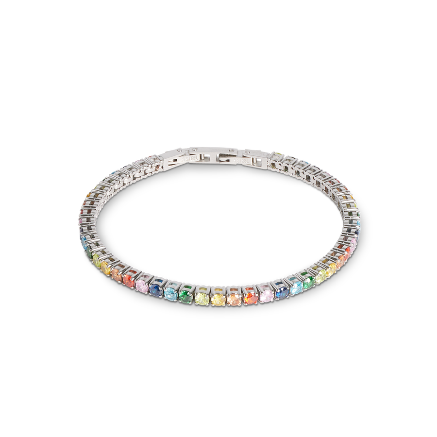 Tennisarmband silber-multicolor