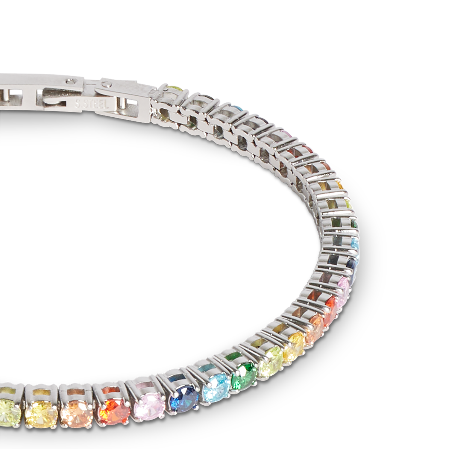 Tennisarmband silber-multicolor