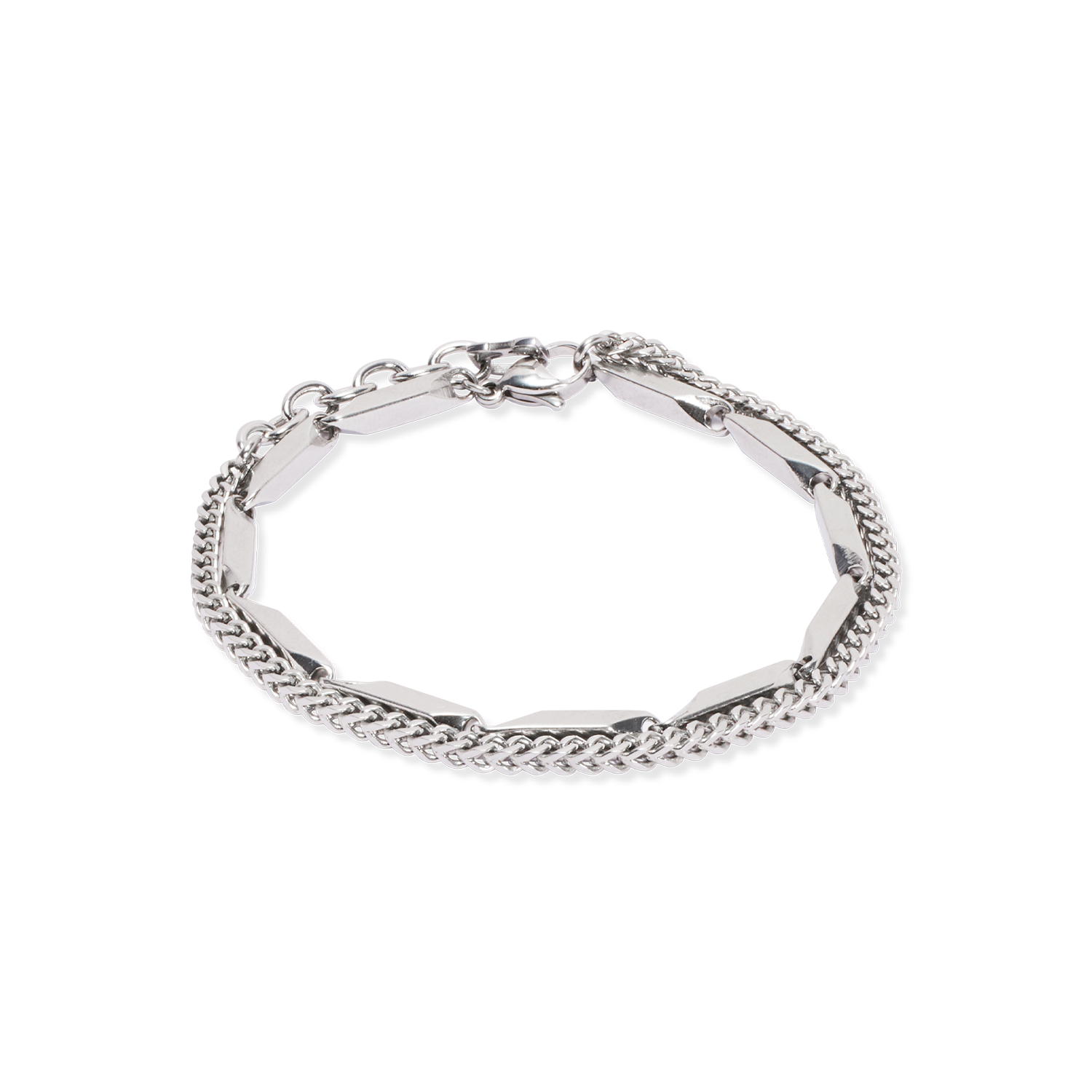 Armband Twisted Layers silber