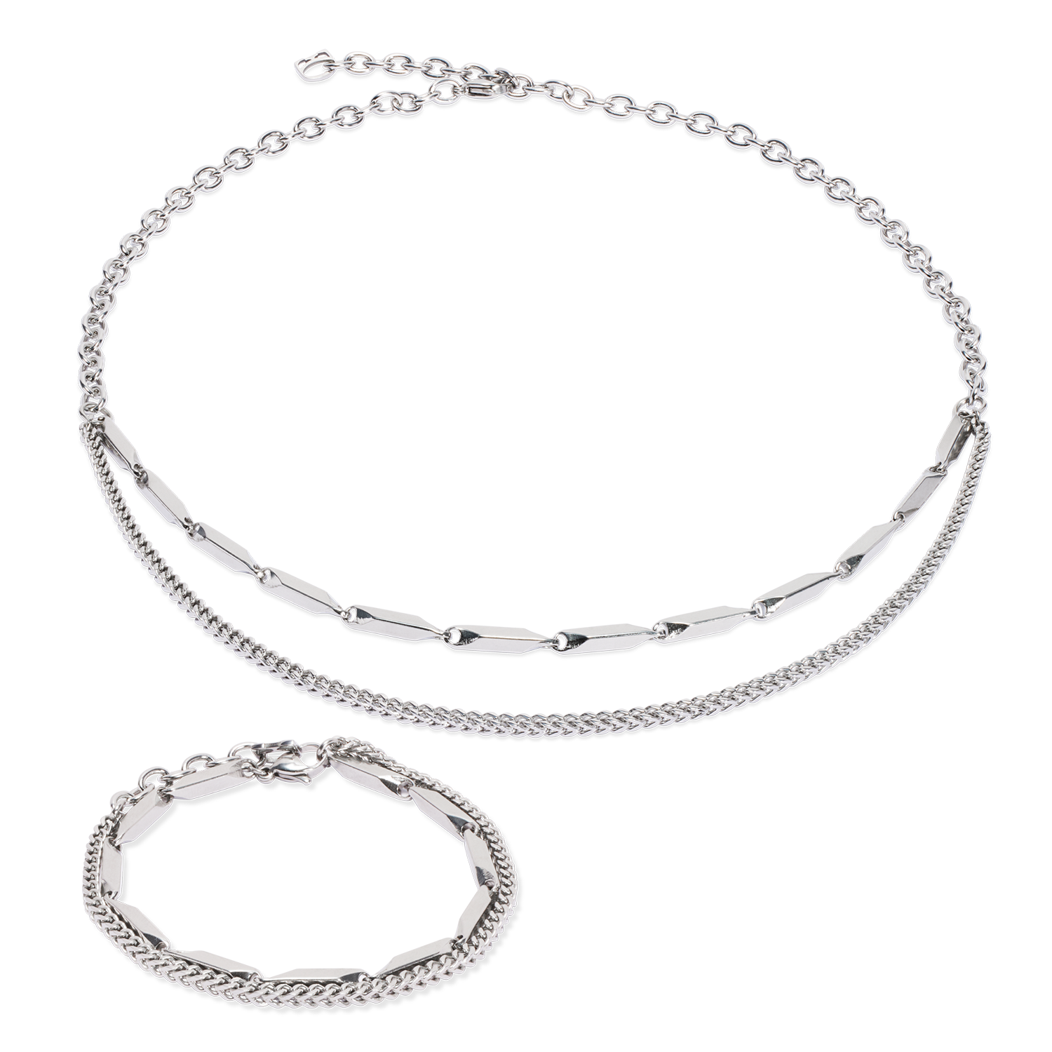 Armband Twisted Layers silber