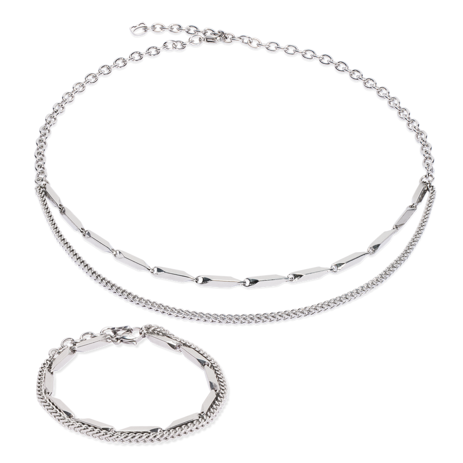 Armband Twisted Layers silber