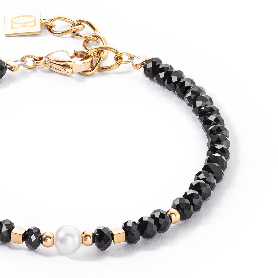 Mystic Pearl Armband gold-schwarz