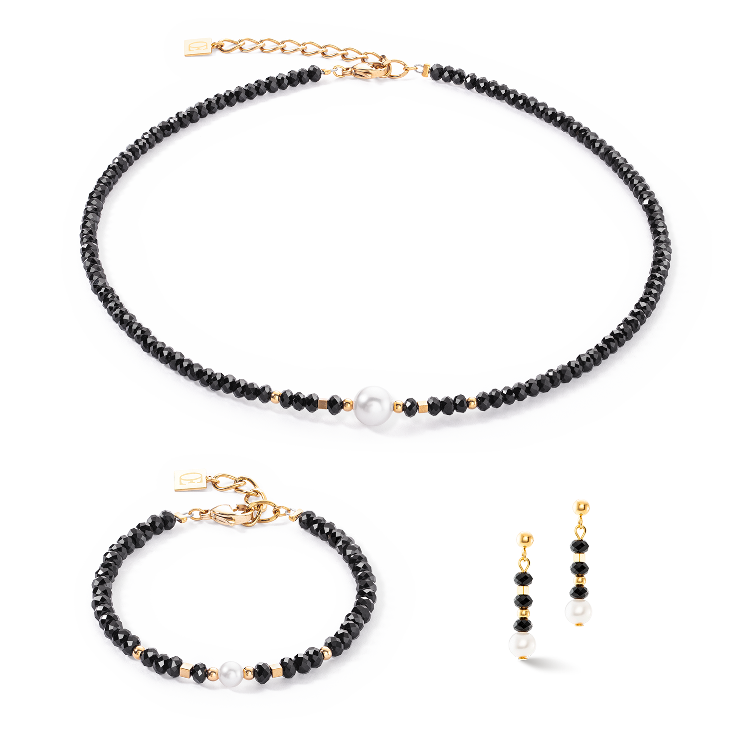 Mystic Pearl Armband gold-schwarz