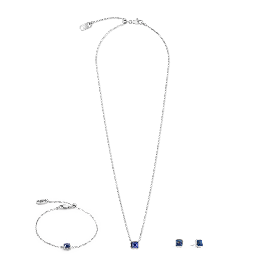 Birthstone September Halskette Lapislazuli Silber