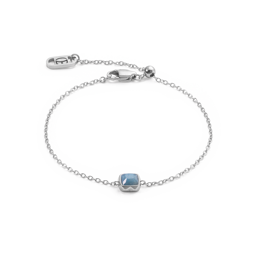 Birthstone März Armband Blauer Aventurin Silber