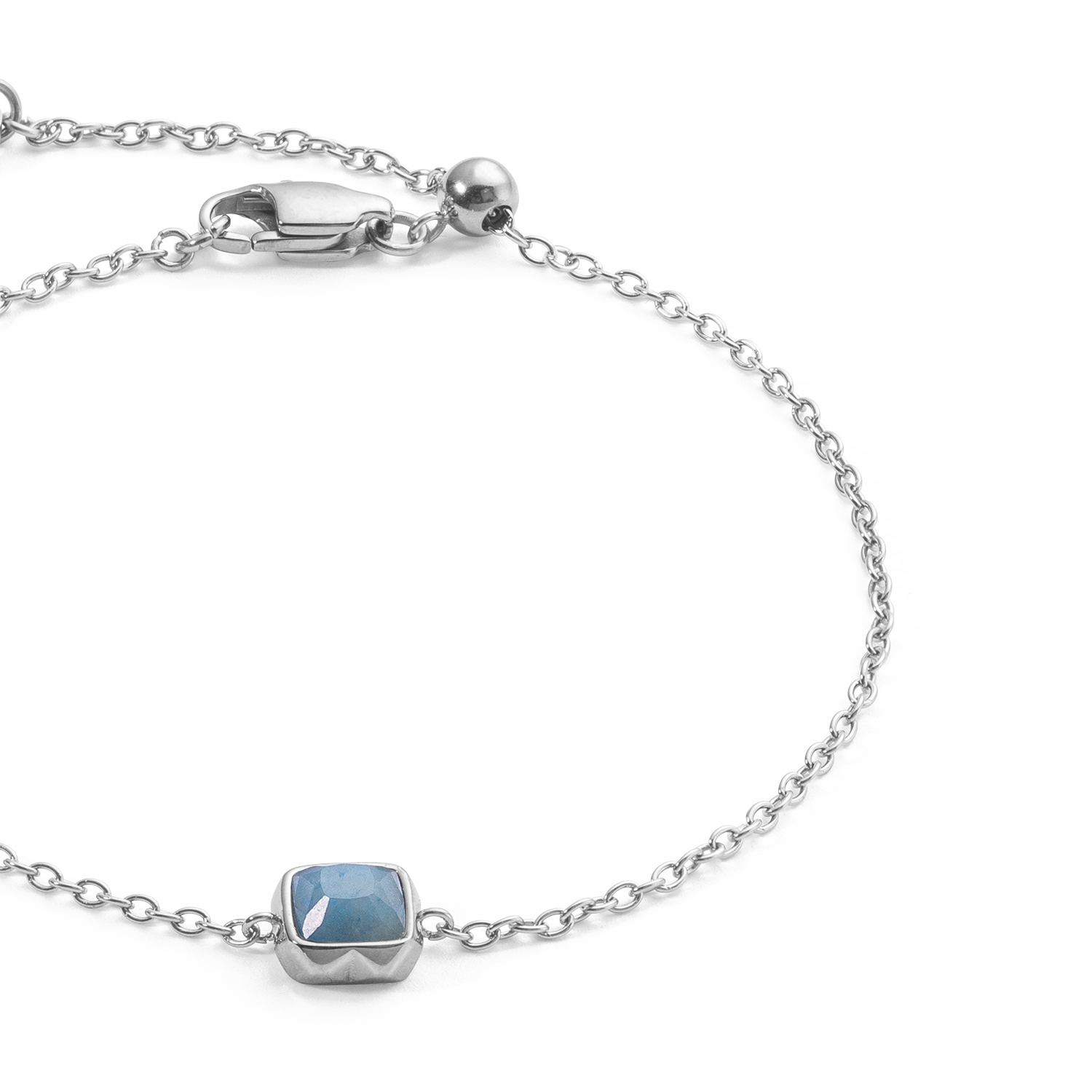 Birthstone März Armband Blauer Aventurin Silber