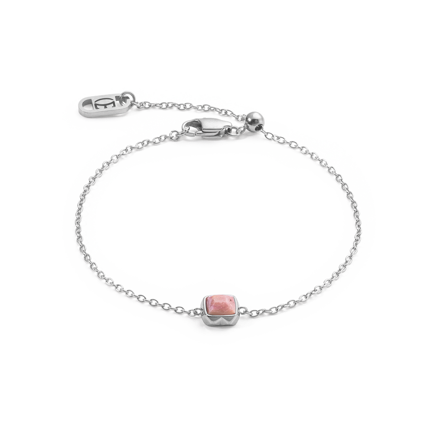 Birthstone Juli Armband Rhodochrosit Silber