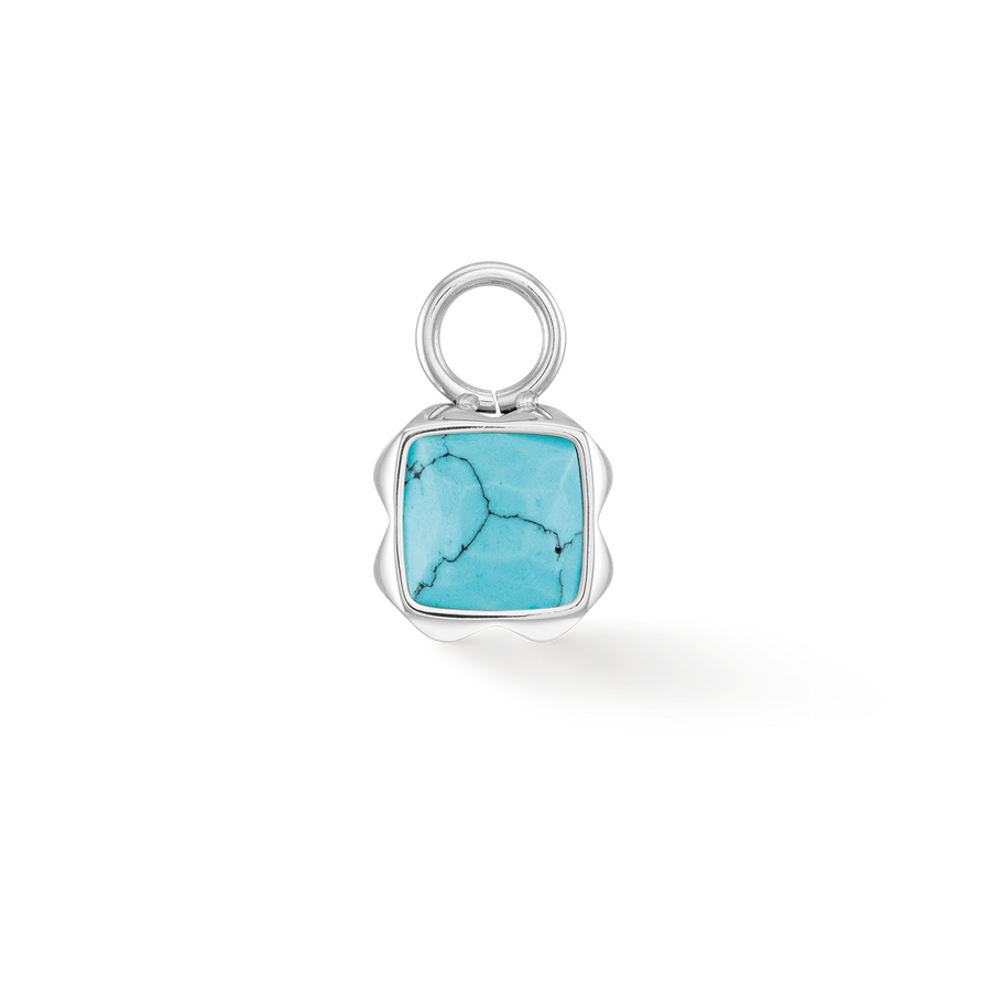 Birthstone Dezember Charm Türkis Silber