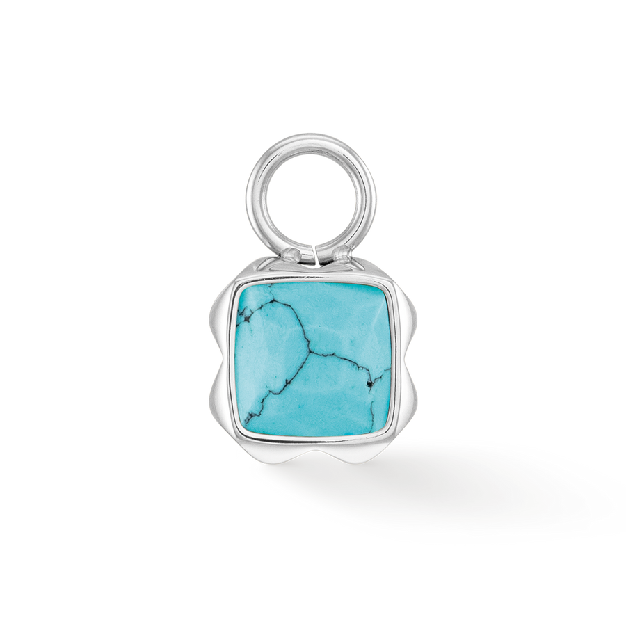 Birthstone Dezember Charm Türkis Silber