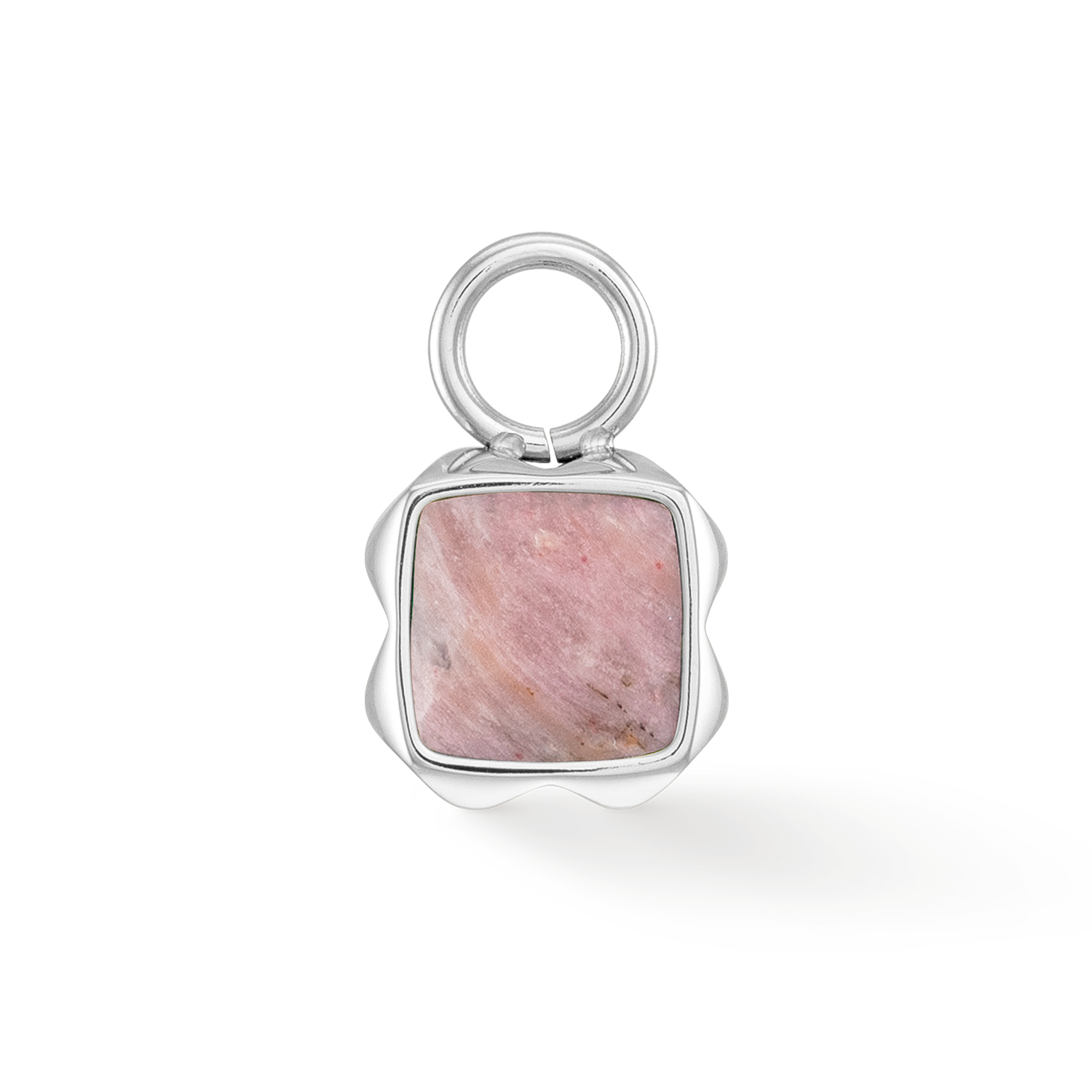 Birthstone Juli Charm Rhodochrosit Silber