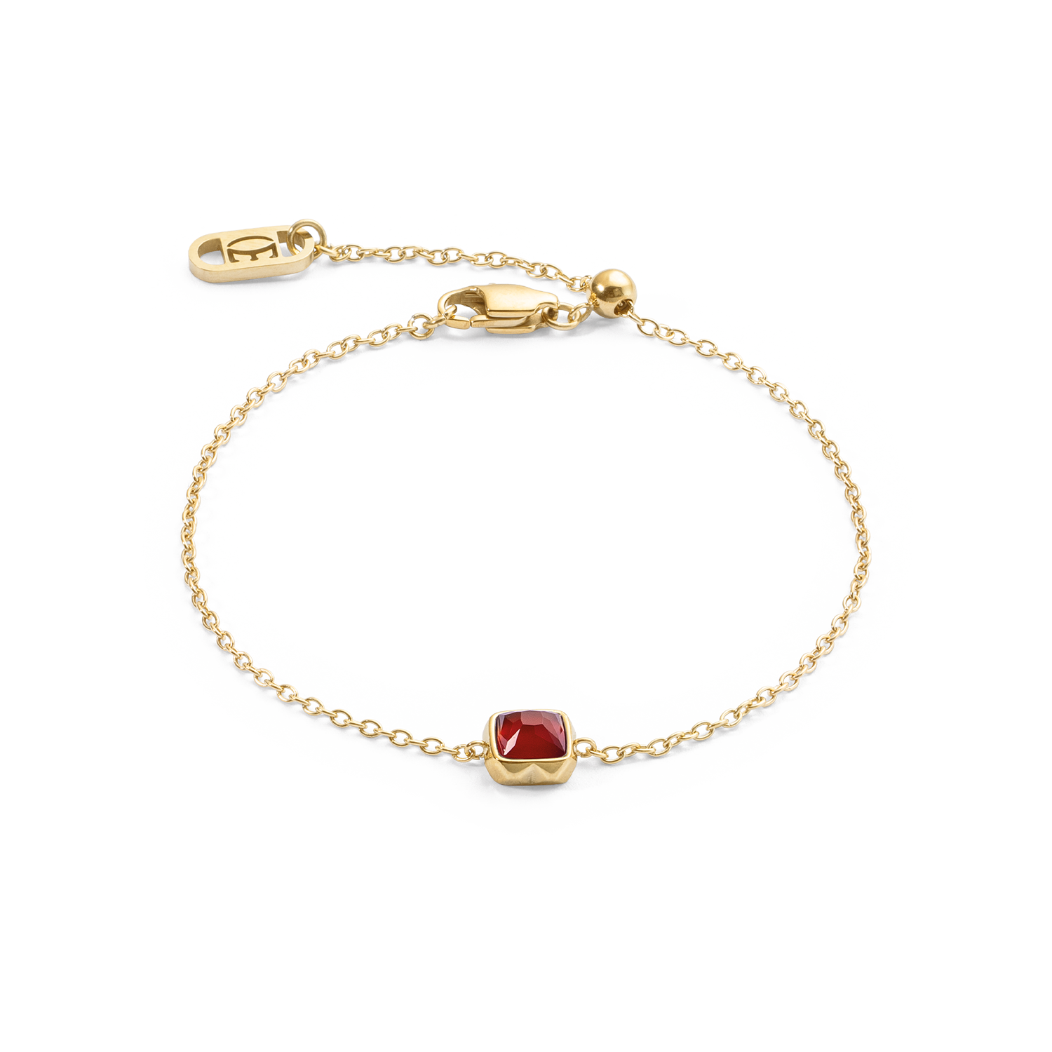 Birthstone Januar Armband Roter Achat Gold