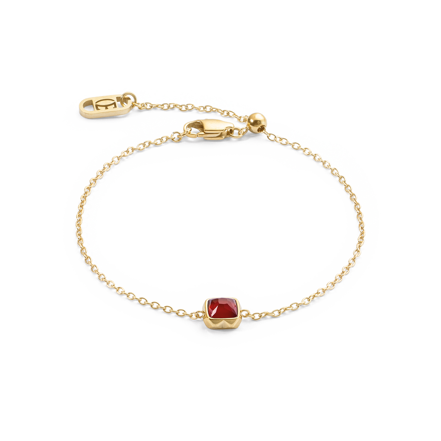 Birthstone Januar Armband Roter Achat Gold