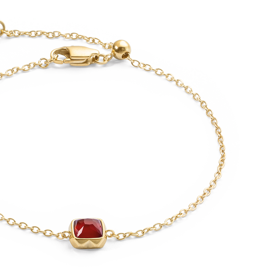 Birthstone Januar Armband Roter Achat Gold