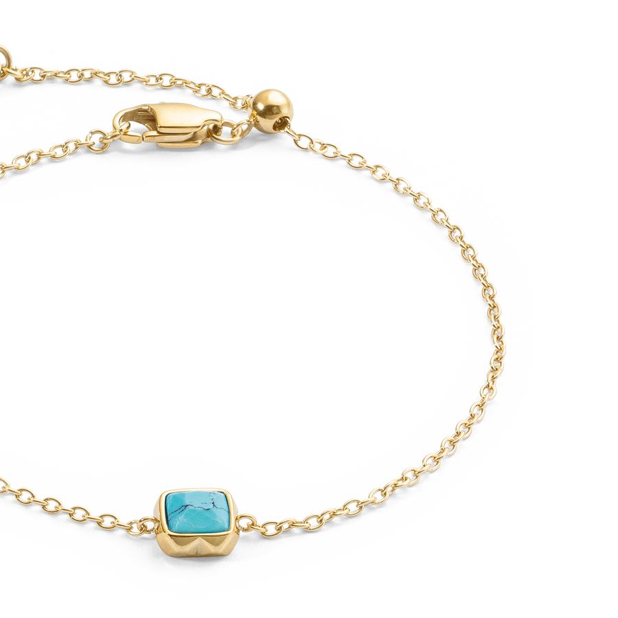 Birthstone Dezember Armband Türkis Gold