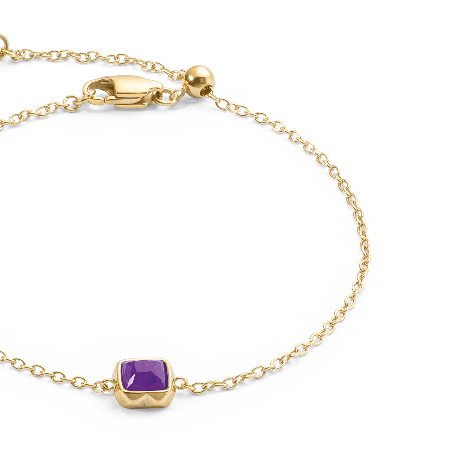 Birthstone Februar Armband Sugilith Gold