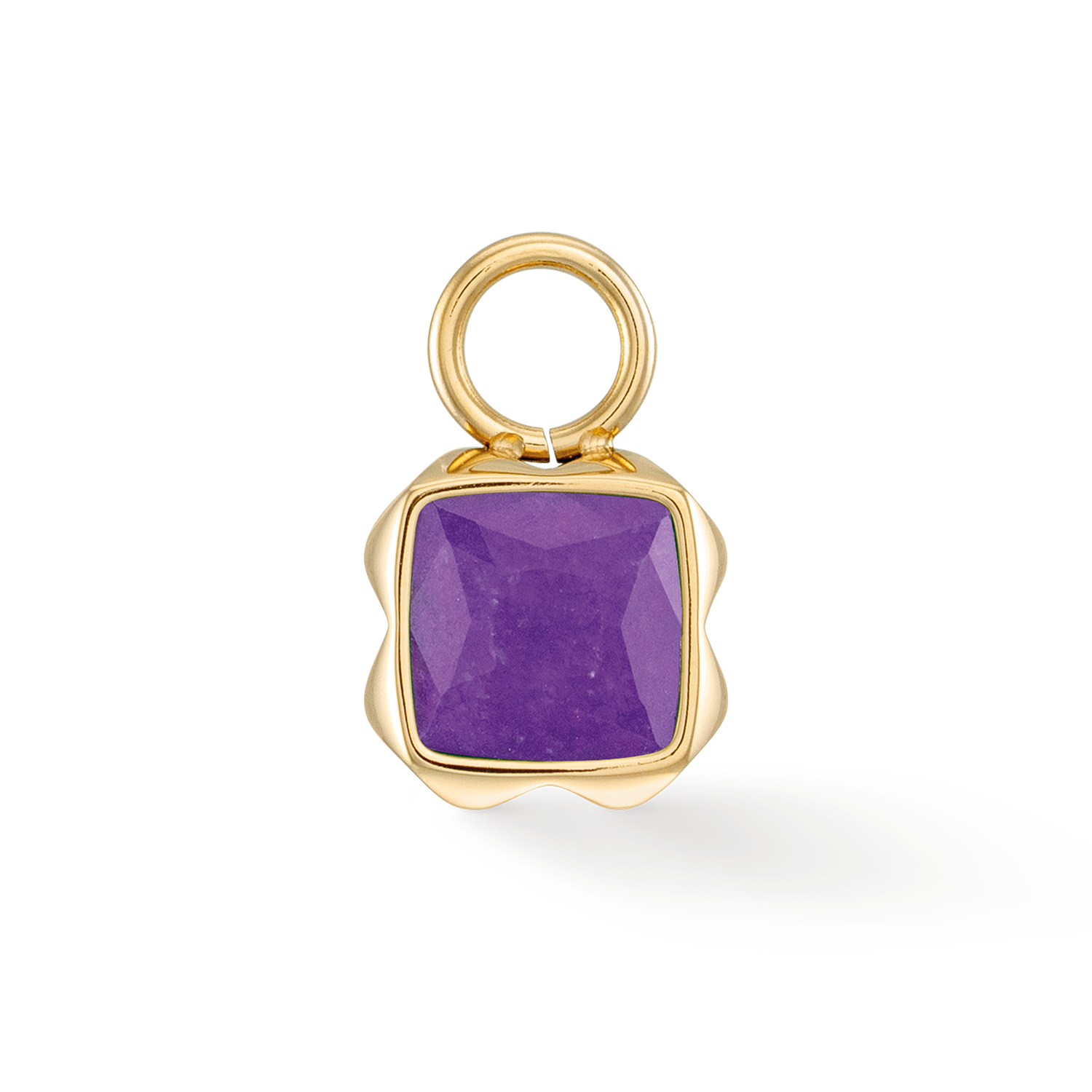 Birthstone Februar Charm Sugilith Gold