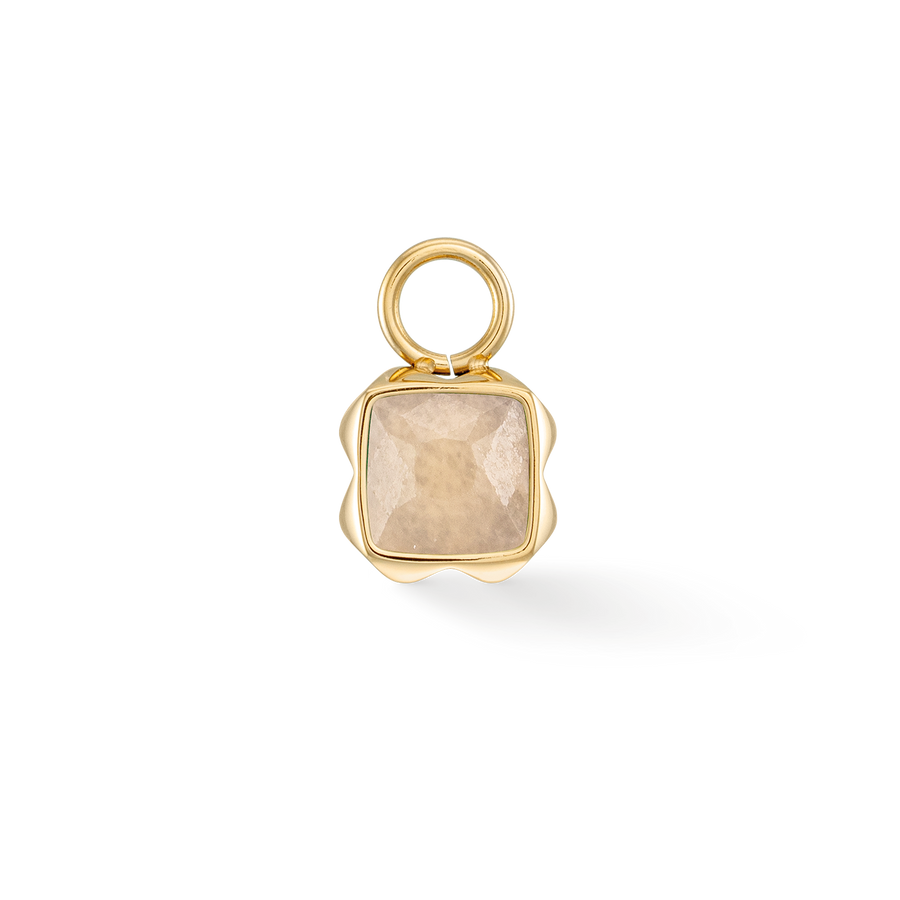 Birthstone Juni Charm Crème Jade Gold