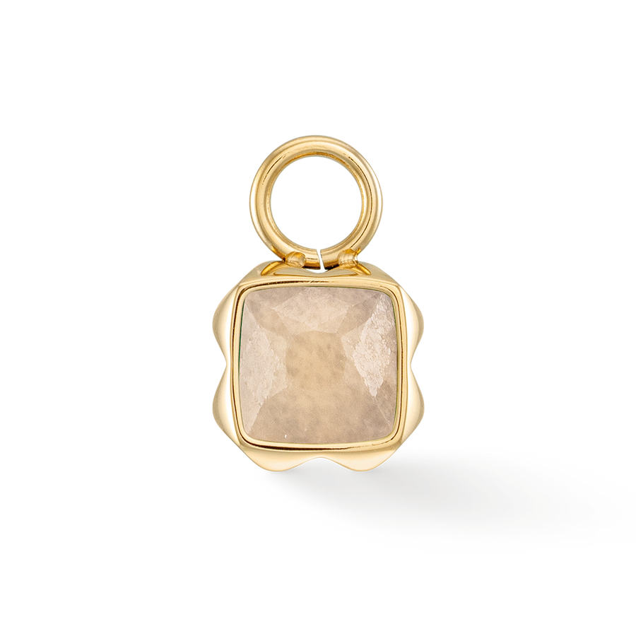 Birthstone Juni Charm Crème Jade Gold