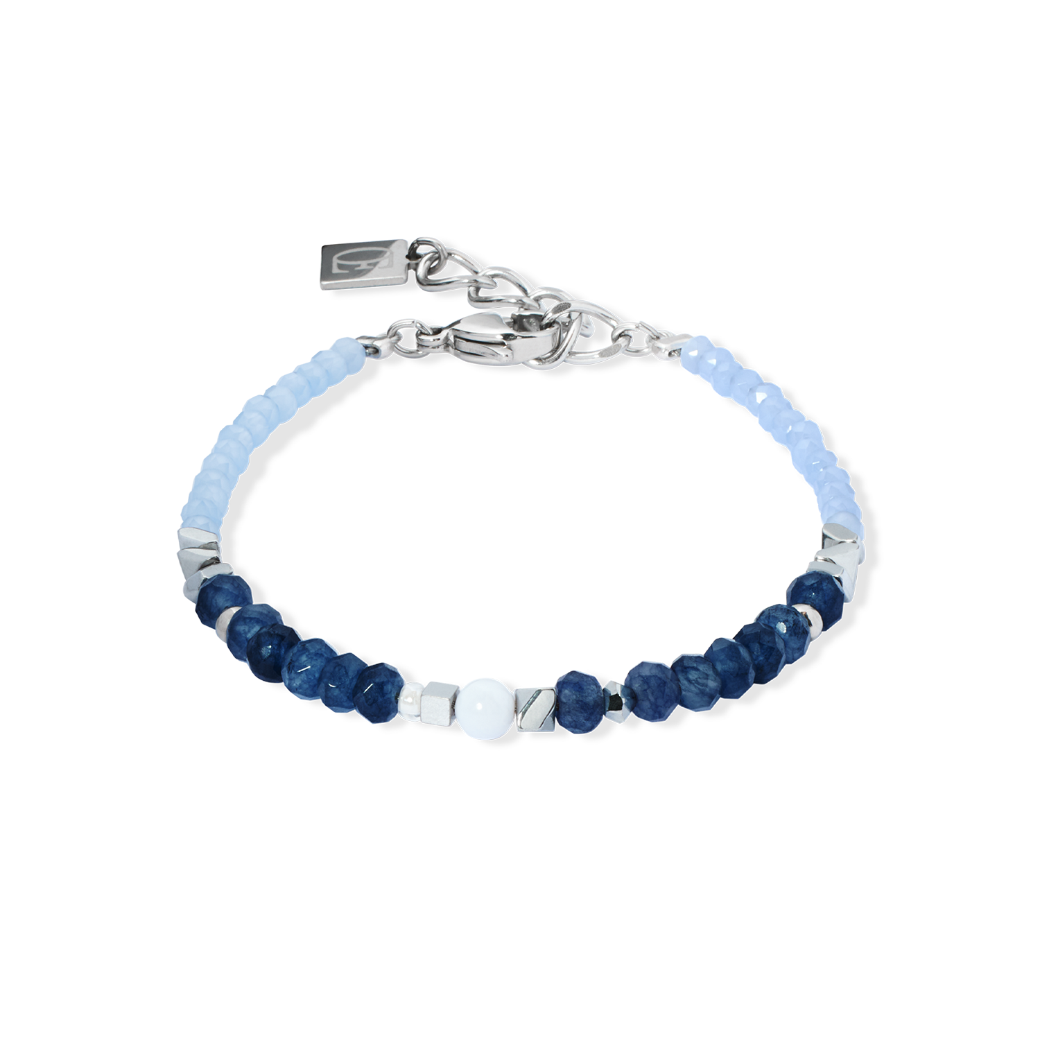 Armband Amulett Modern Future silber-blau