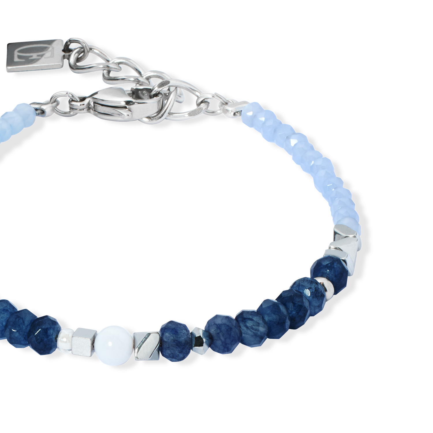 Armband Amulett Modern Future silber-blau