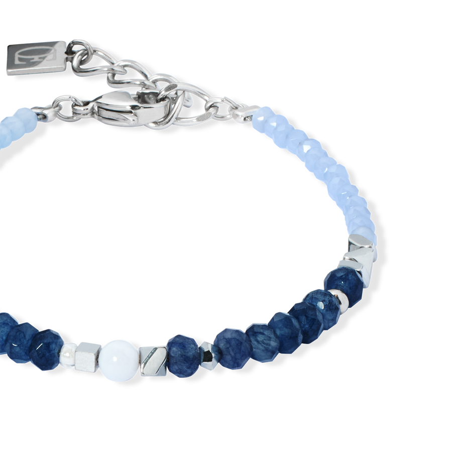 Armband Amulett Modern Future silber-blau