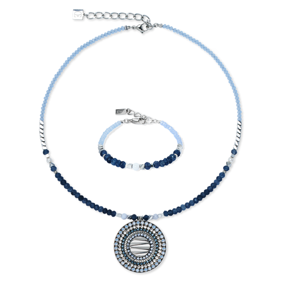 Armband Amulett Modern Future silber-blau