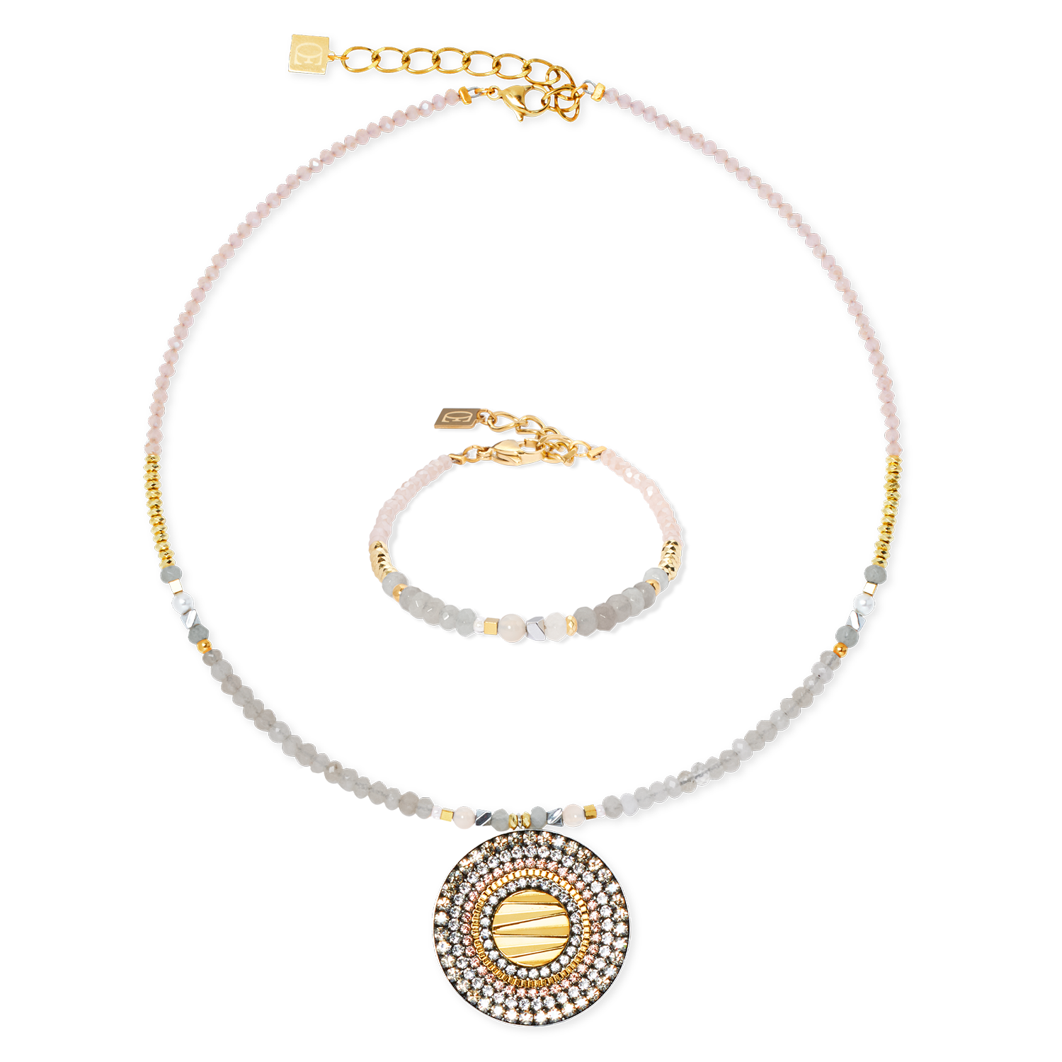 Armband Amulett Modern Future gold-beige