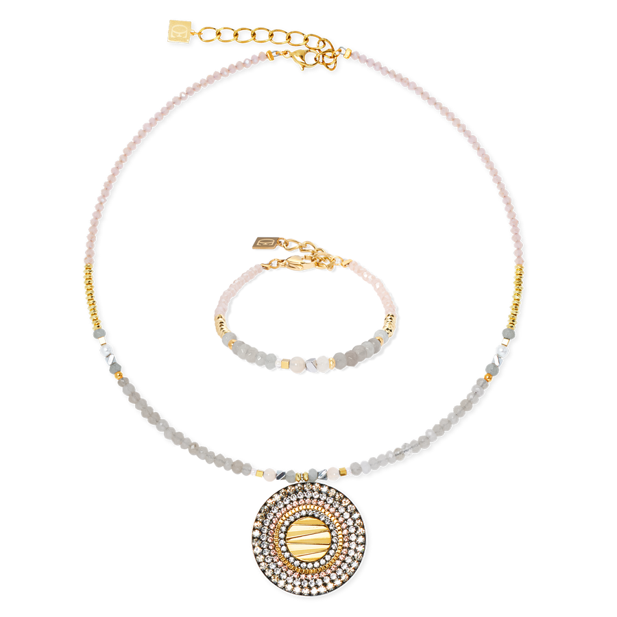 Armband Amulett Modern Future gold-beige