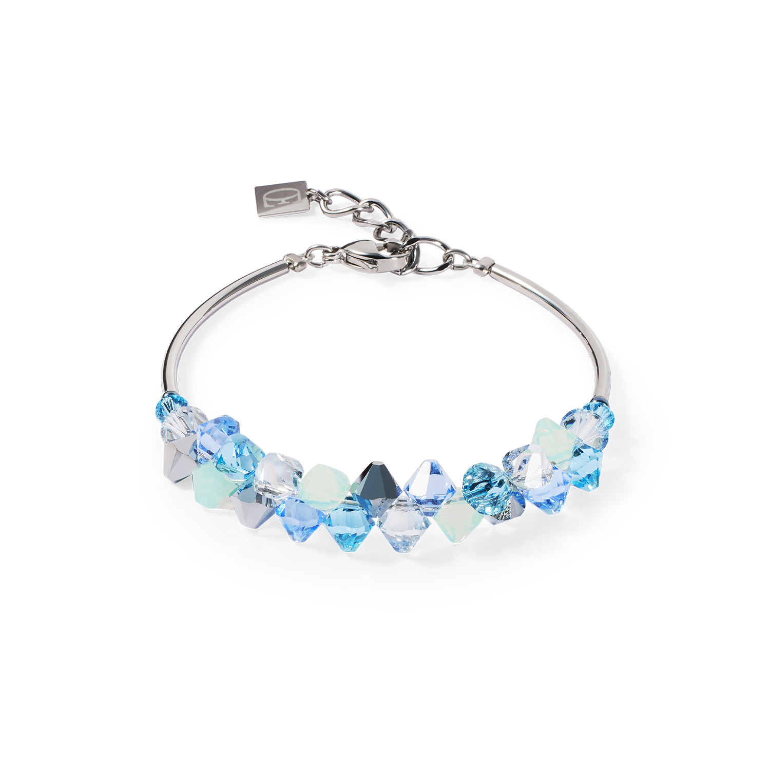 Armband Dancing Crystals silber-blau