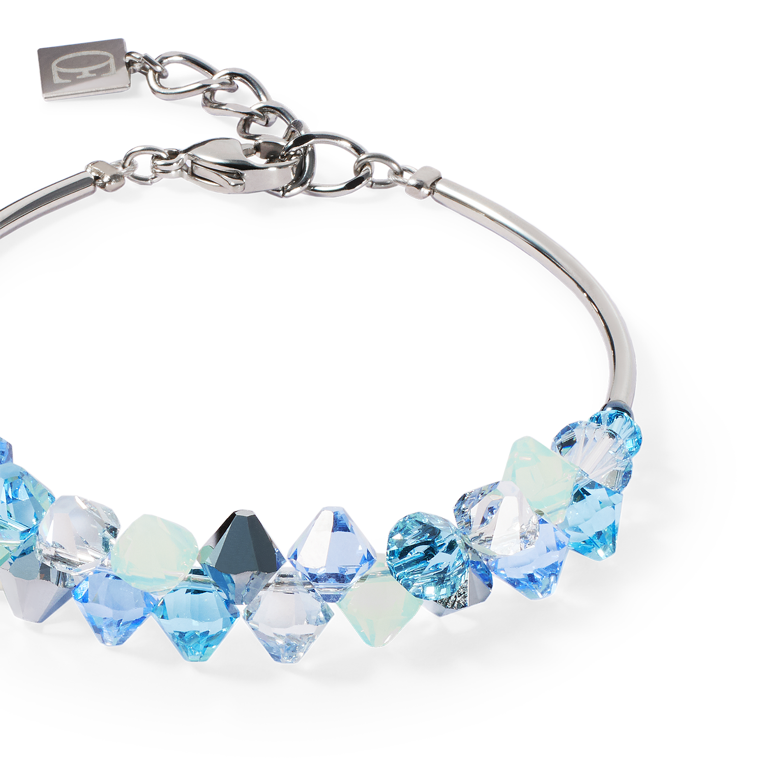 Armband Dancing Crystals silber-blau