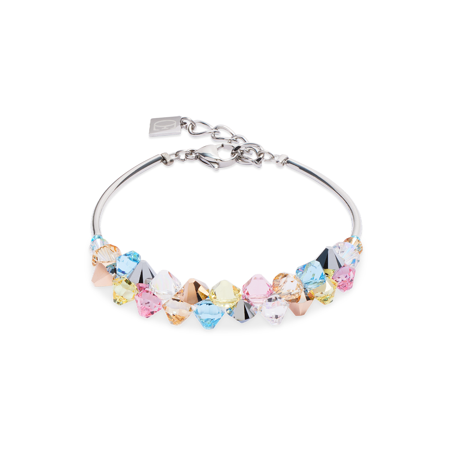 Armband Dancing Crystals silber-pastell