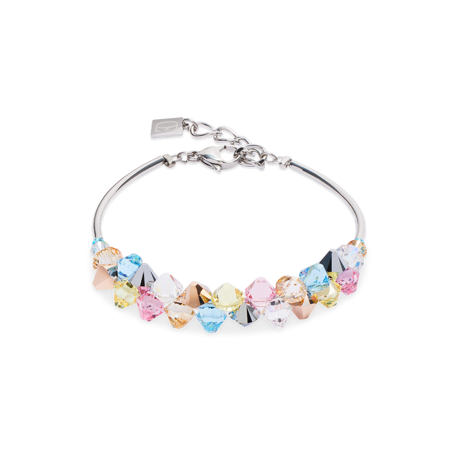 Armband Dancing Crystals silber-pastell