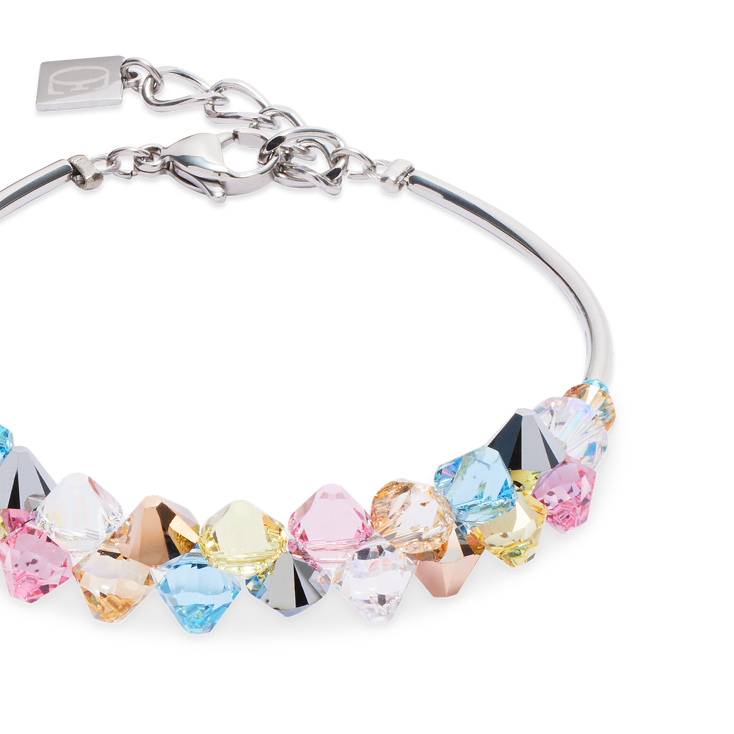 Armband Dancing Crystals silber-pastell