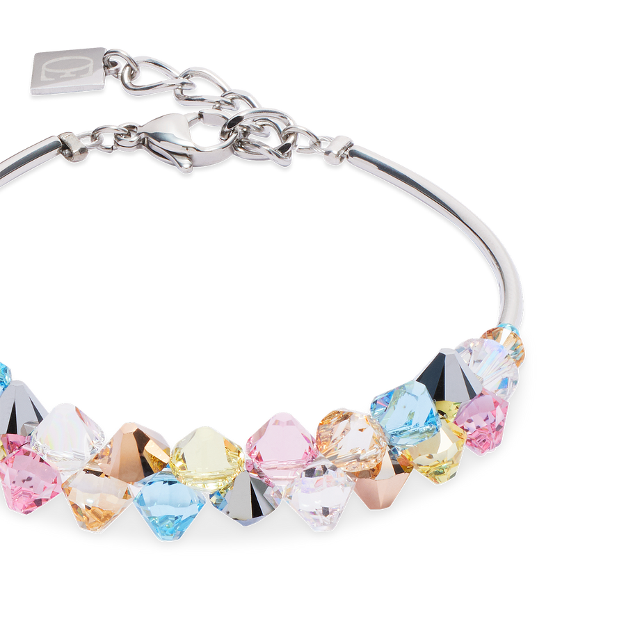 Armband Dancing Crystals silber-pastell