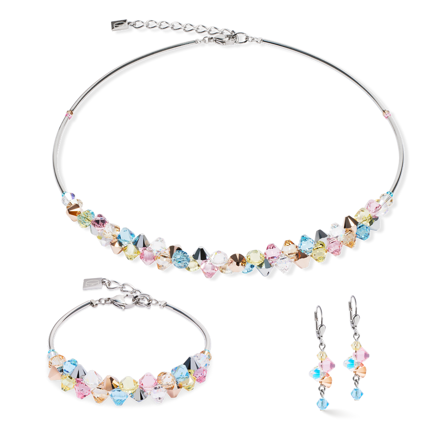 Armband Dancing Crystals silber-pastell