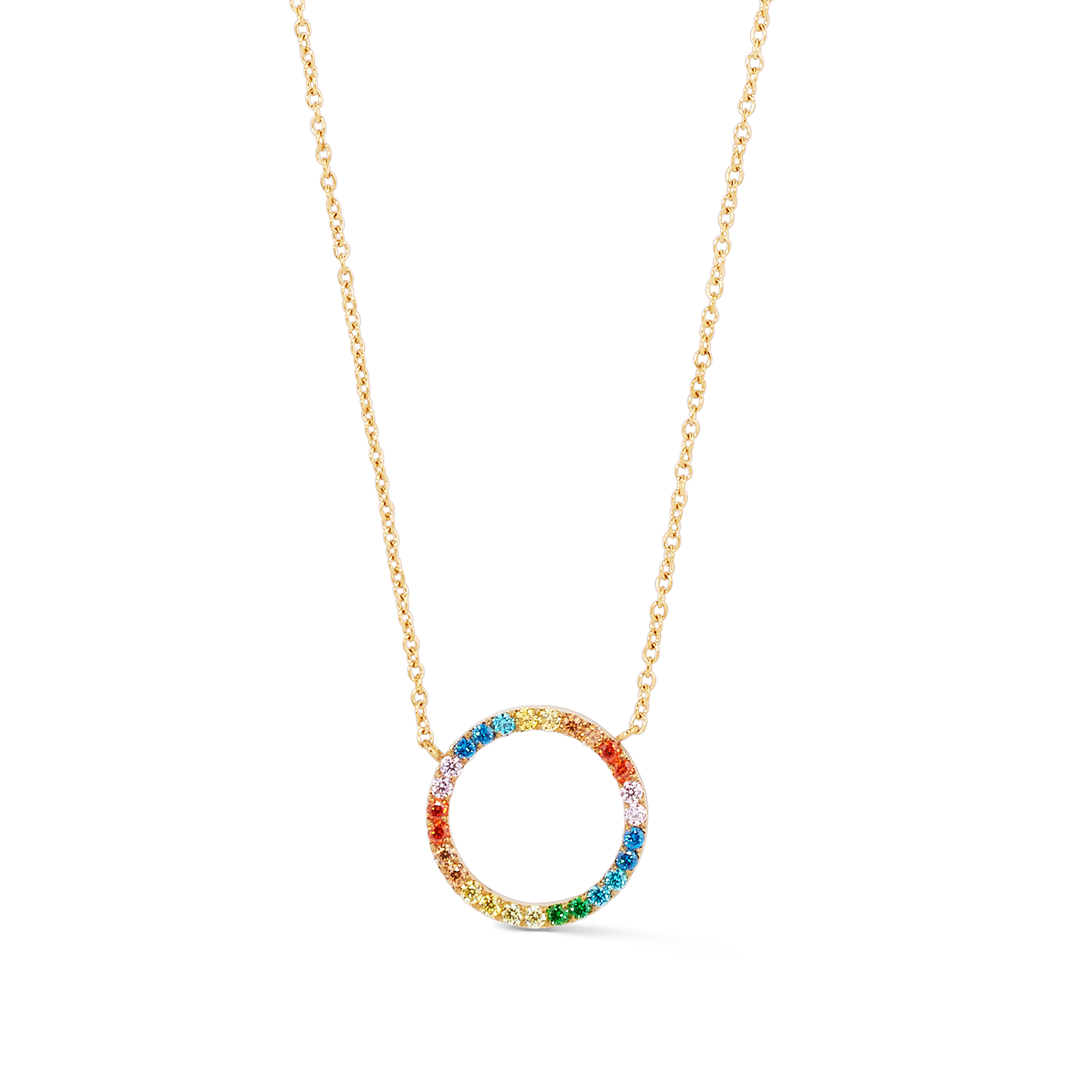 Halskette Sparkling Circle gold-multicolor