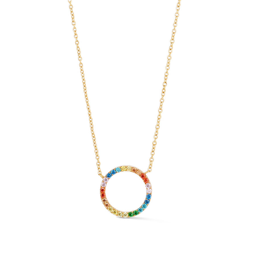 Halskette Sparkling Circle gold-multicolor