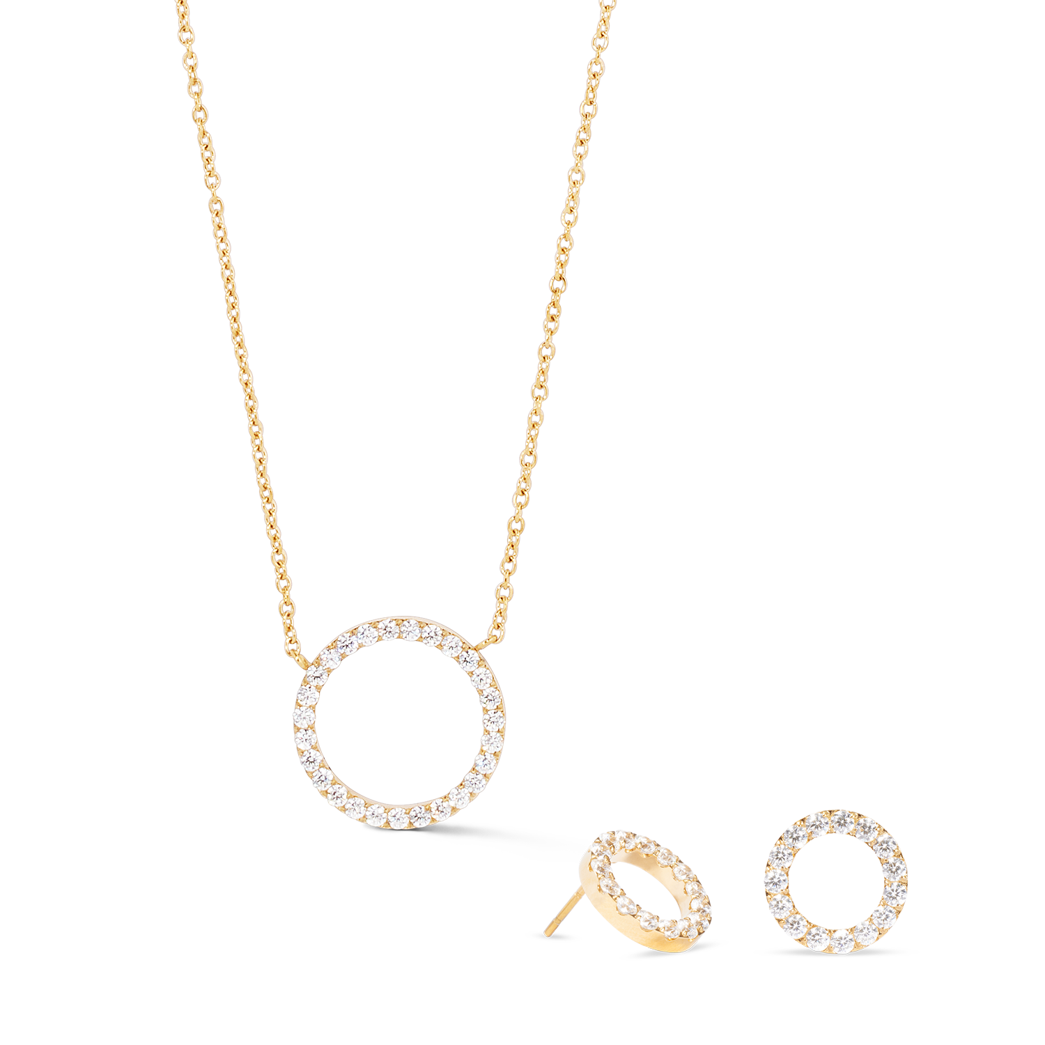 Halskette Sparkling Circle gold-kristall