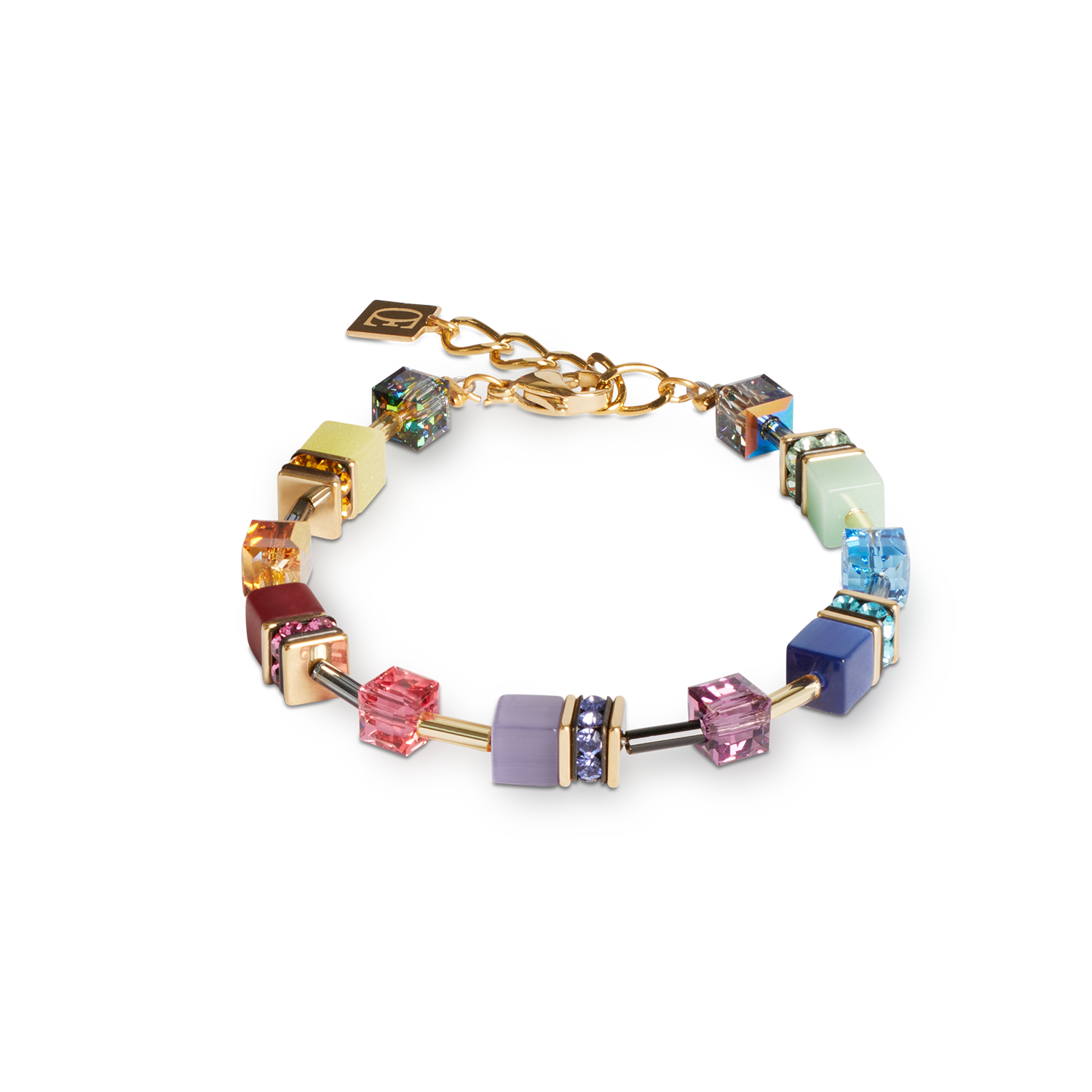 GeoCUBE® Iconic Armband Festive gold-multicolor