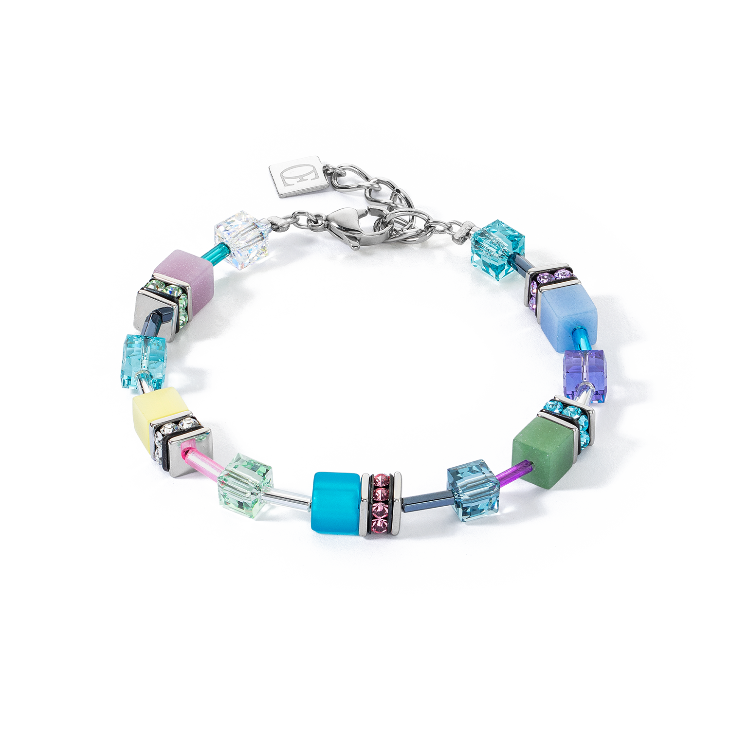 GeoCUBE® Iconic Armband silber-ice pastels