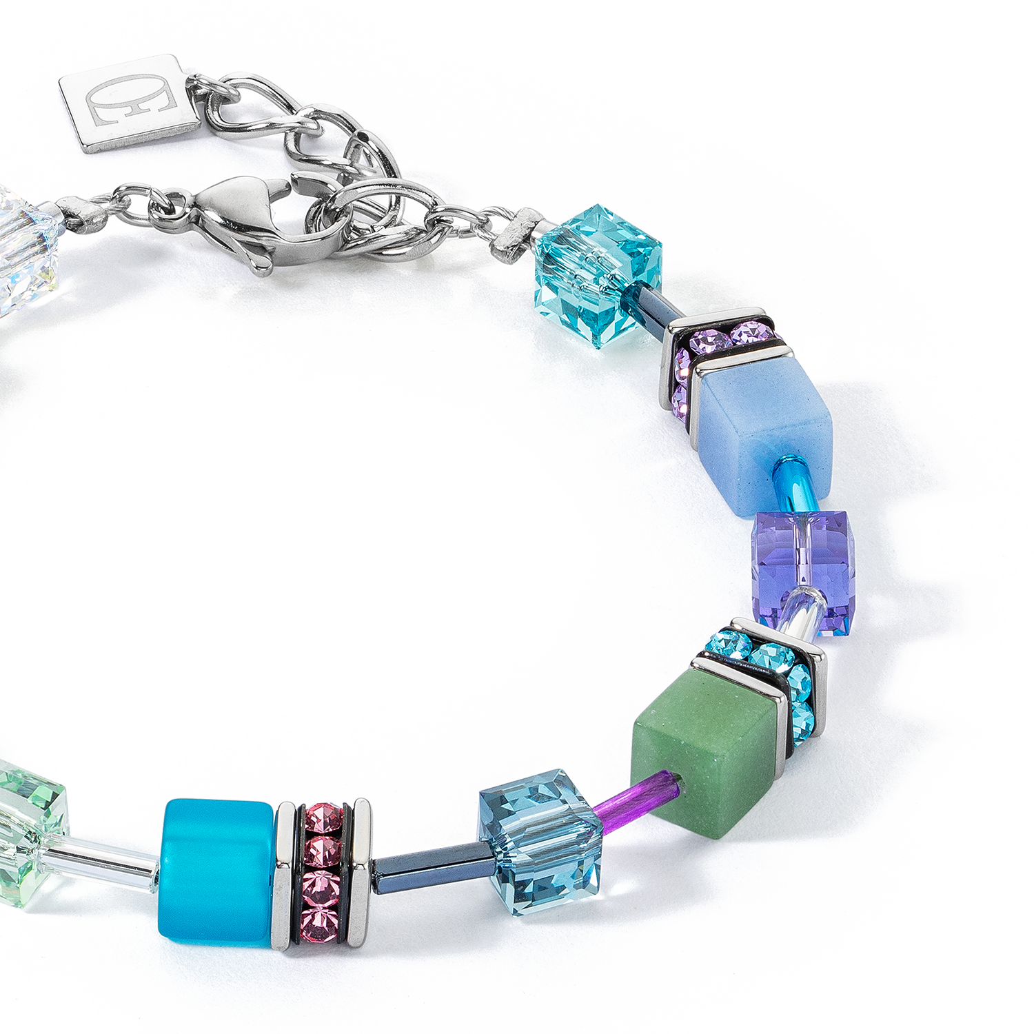 GeoCUBE® Iconic Armband silber-ice pastels