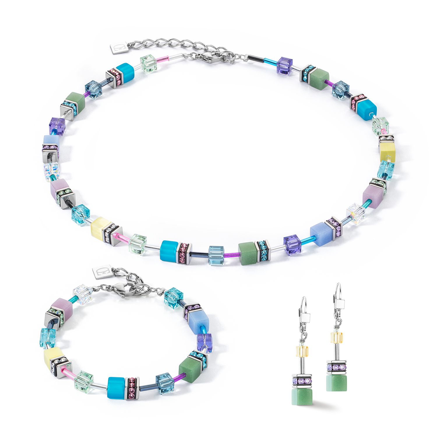 GeoCUBE® Iconic Armband silber-ice pastels