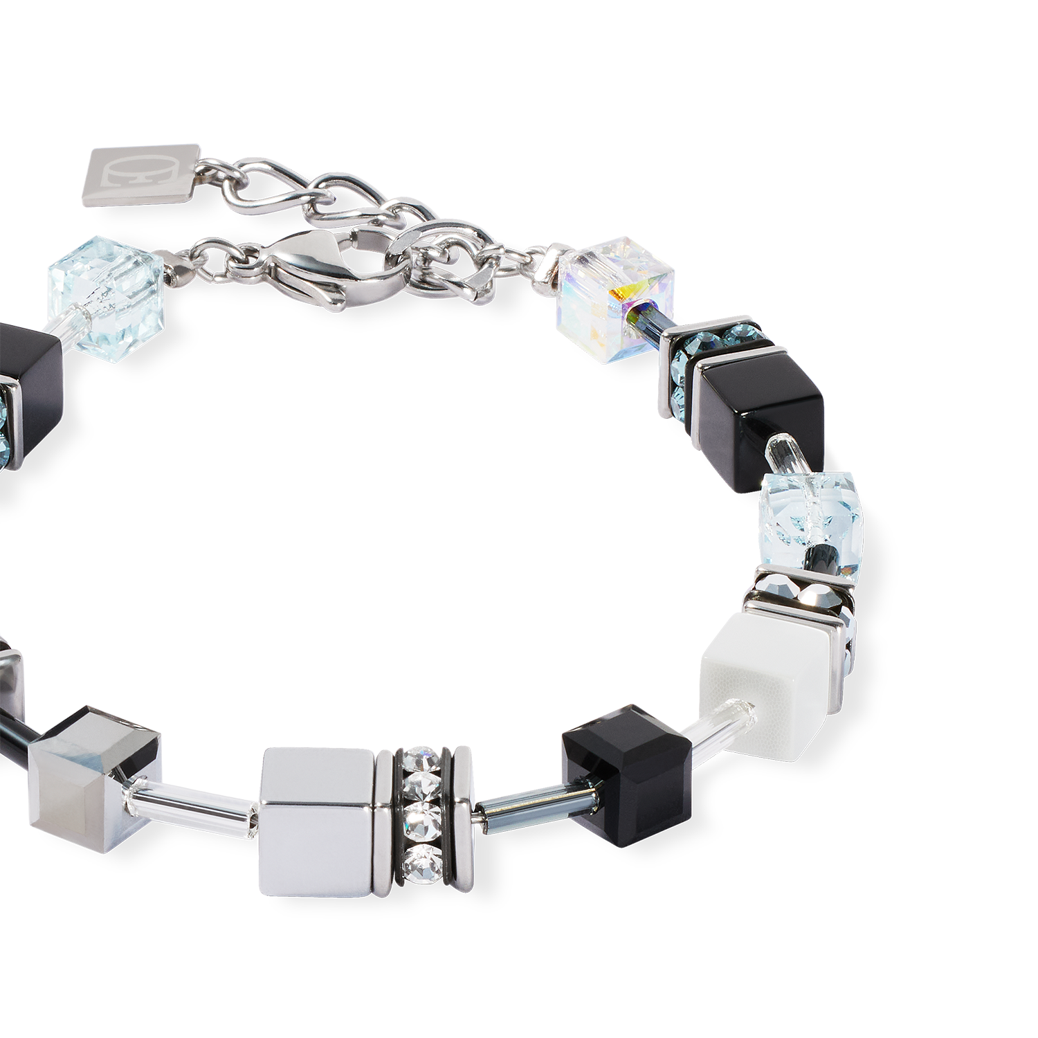 GeoCUBE® Iconic Armband Ice Serenity silber