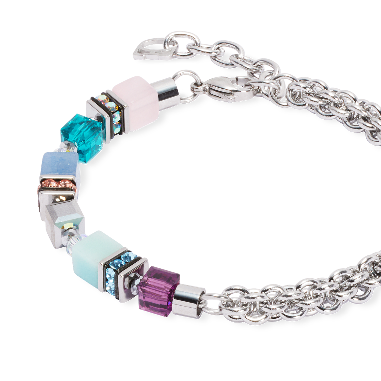 GeoCUBE® Fusion Summer Armband silber-couture