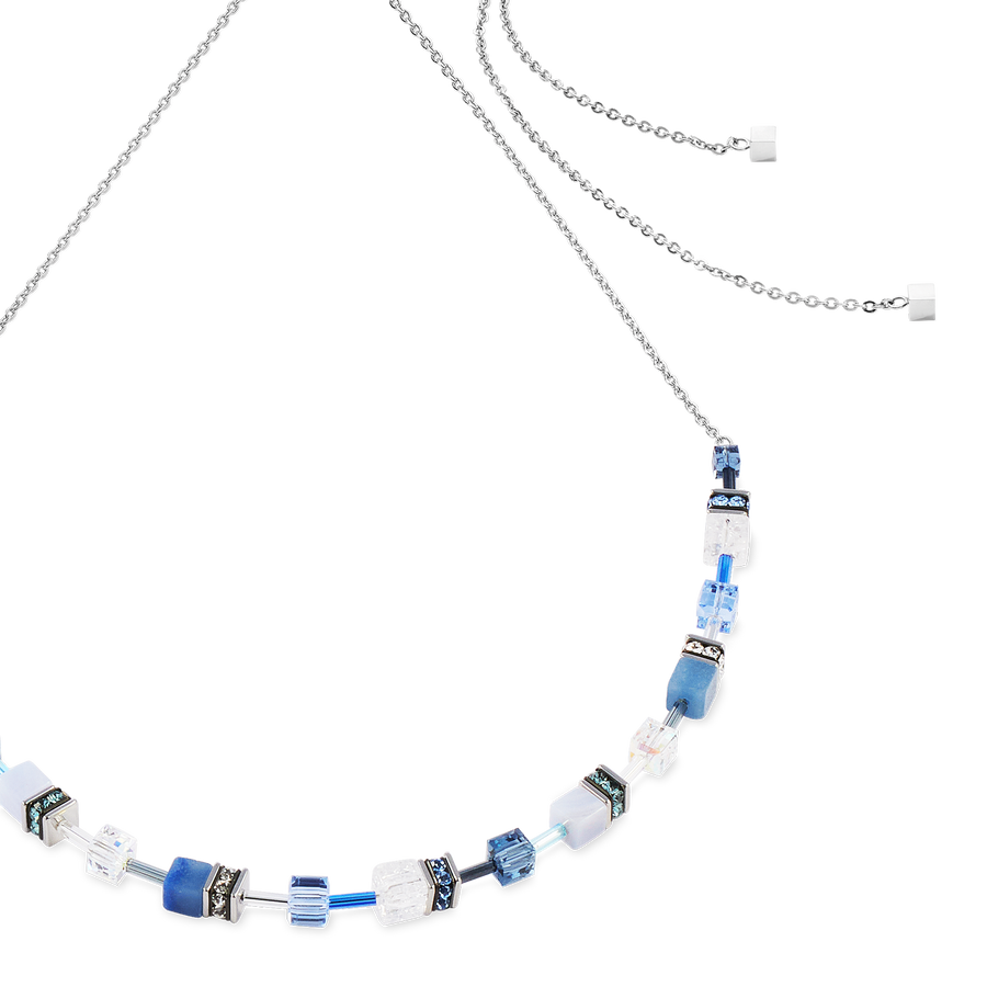 GeoCUBE® Iconic Nature Chain Halskette blau